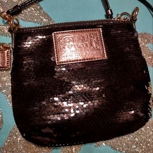 Coach black sequin purse